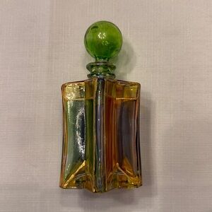 Vintage glass perfume bottle made in Italy rainbow